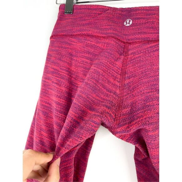 Lululemon Wunder Under Red Luon‎ Crop Pants Size 2 - Picture 9 of 10